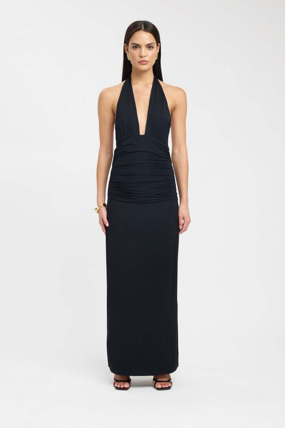 Deep V-Back Long Dress