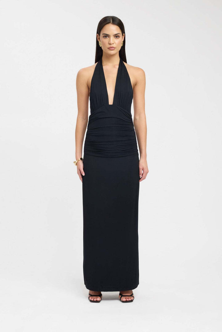 Deep V-Back Long Dress