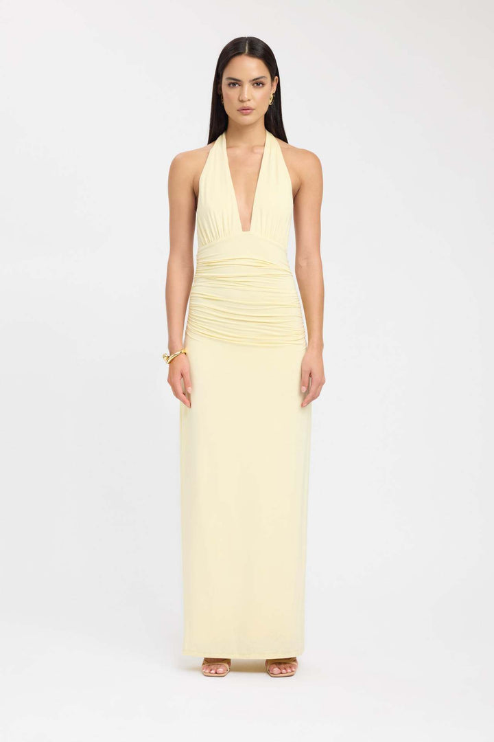 Deep V-Back Long Dress