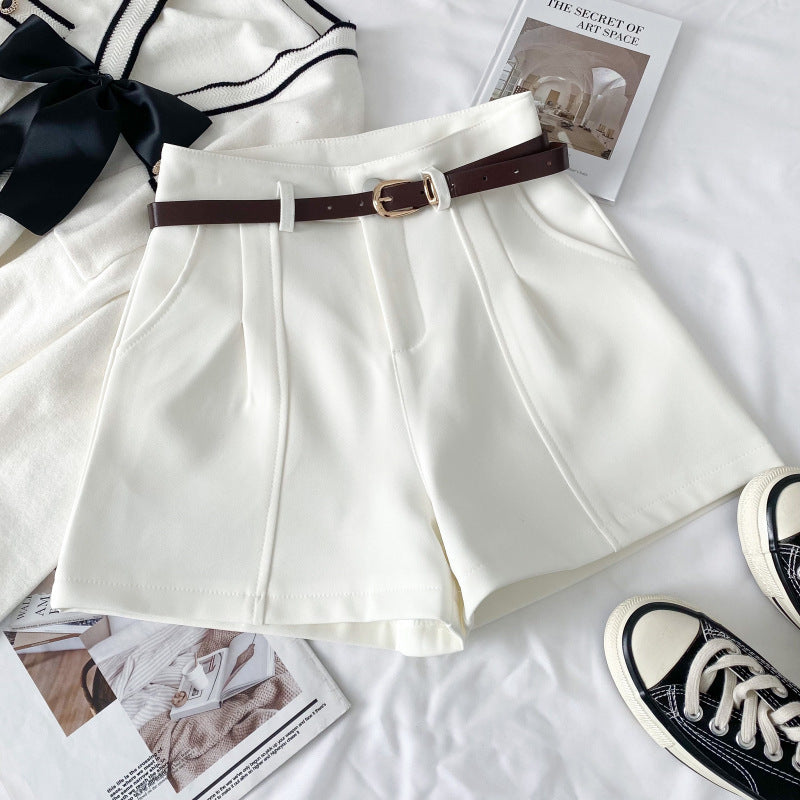 High Waisted Tailored Shorts Women - Pleated Wide Leg Dress Shorts