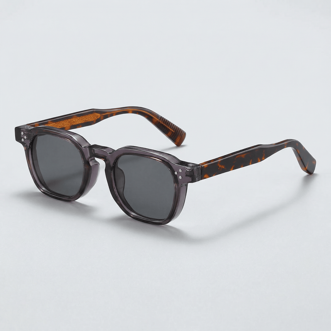 mutualdropshopping mutual Leopard Framed Full Tea Vintage-Inspired Square Sunglasses G202507585420-1