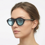 Black Frame Blue Lenses