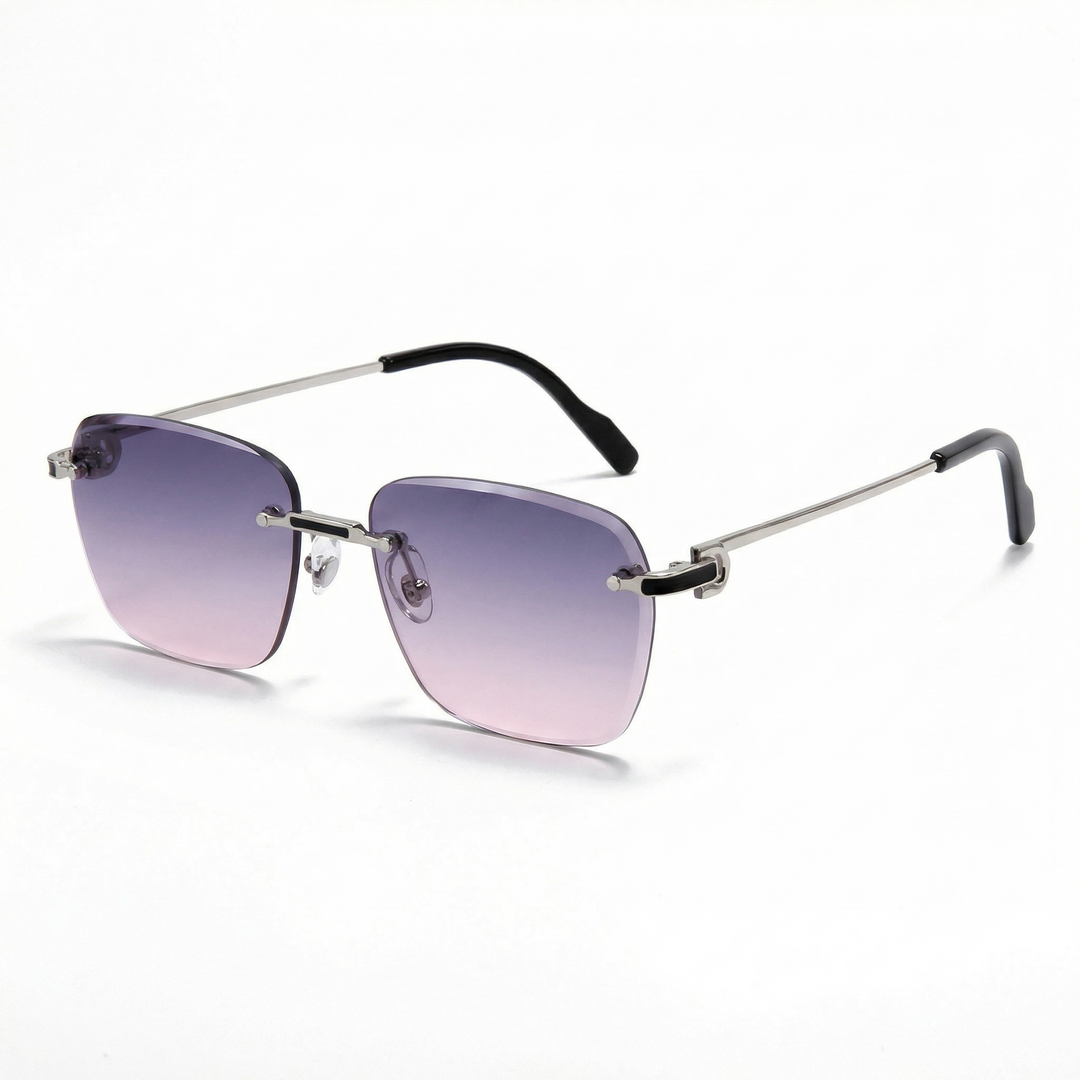 Rimless Square Sunglasses - Gradient Lens Pilot