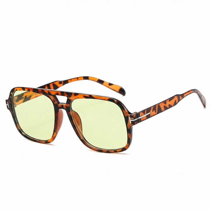 Square Aviator Sunglasses - Double Bridge Retro