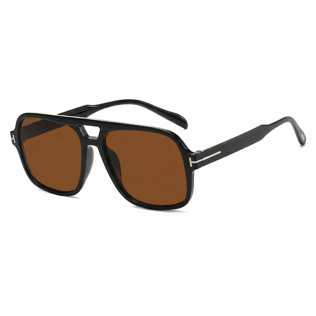 Square Aviator Sunglasses - Double Bridge Retro