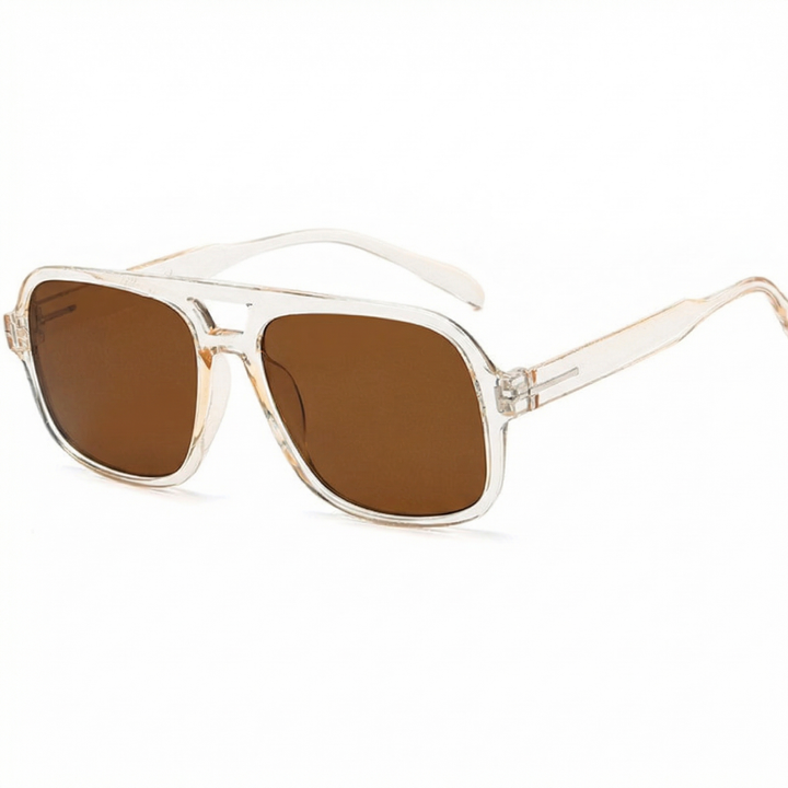 Square Aviator Sunglasses - Double Bridge Retro