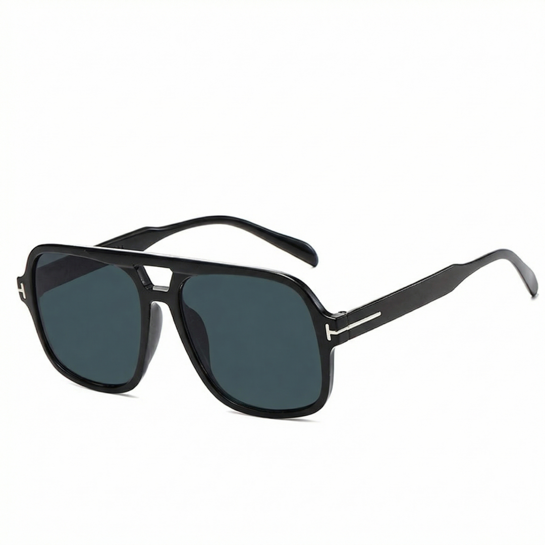 Square Aviator Sunglasses - Double Bridge Retro