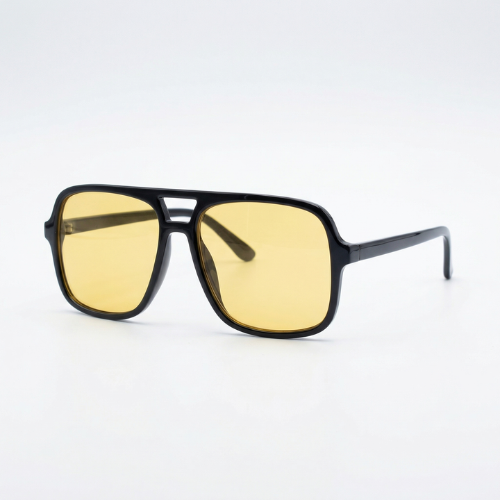 Square Aviator Sunglasses - Double Bridge Retro