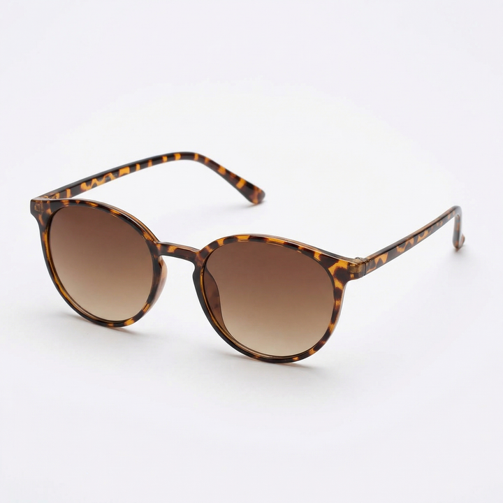 Round Sunglasses - Slim Metal Temple Classic