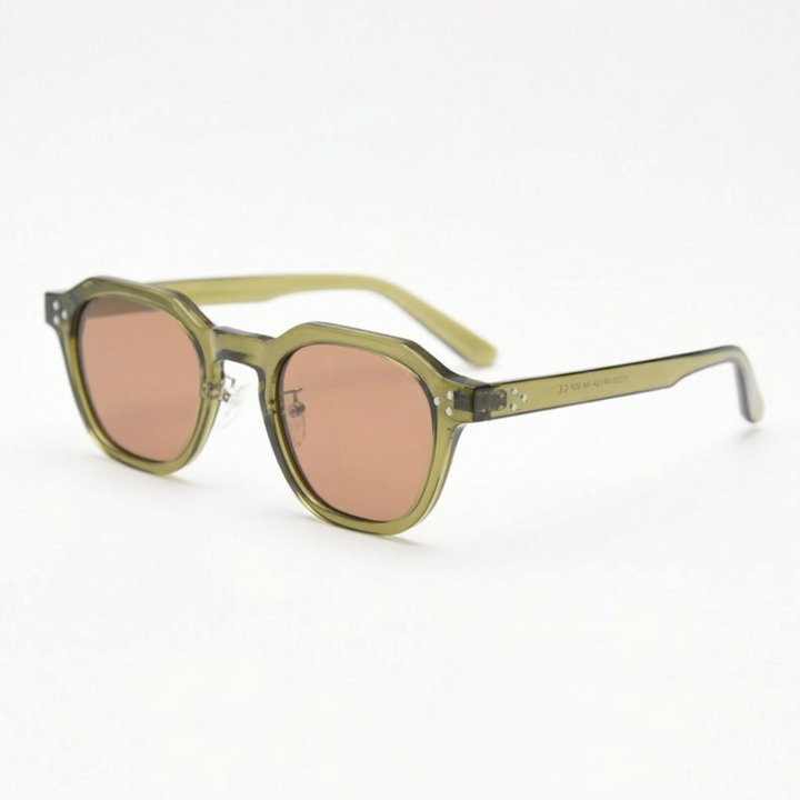 Square Sunglasses - Hexagonal Acetate Frame