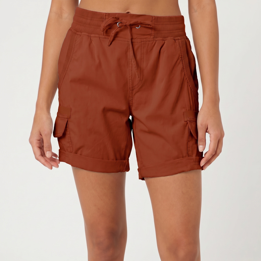 Cargo Shorts Women - Drawstring Elastic Waist Casual Summer Shorts