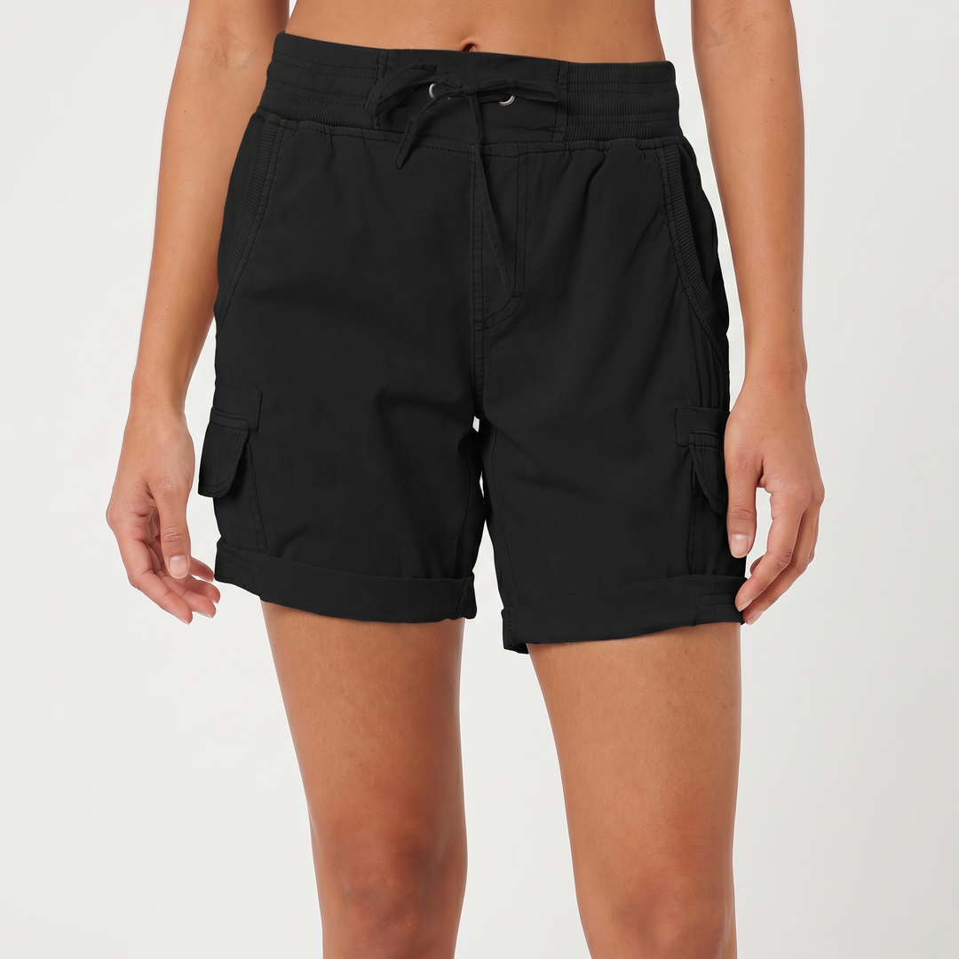 Cargo Shorts Women - Drawstring Elastic Waist Casual Summer Shorts