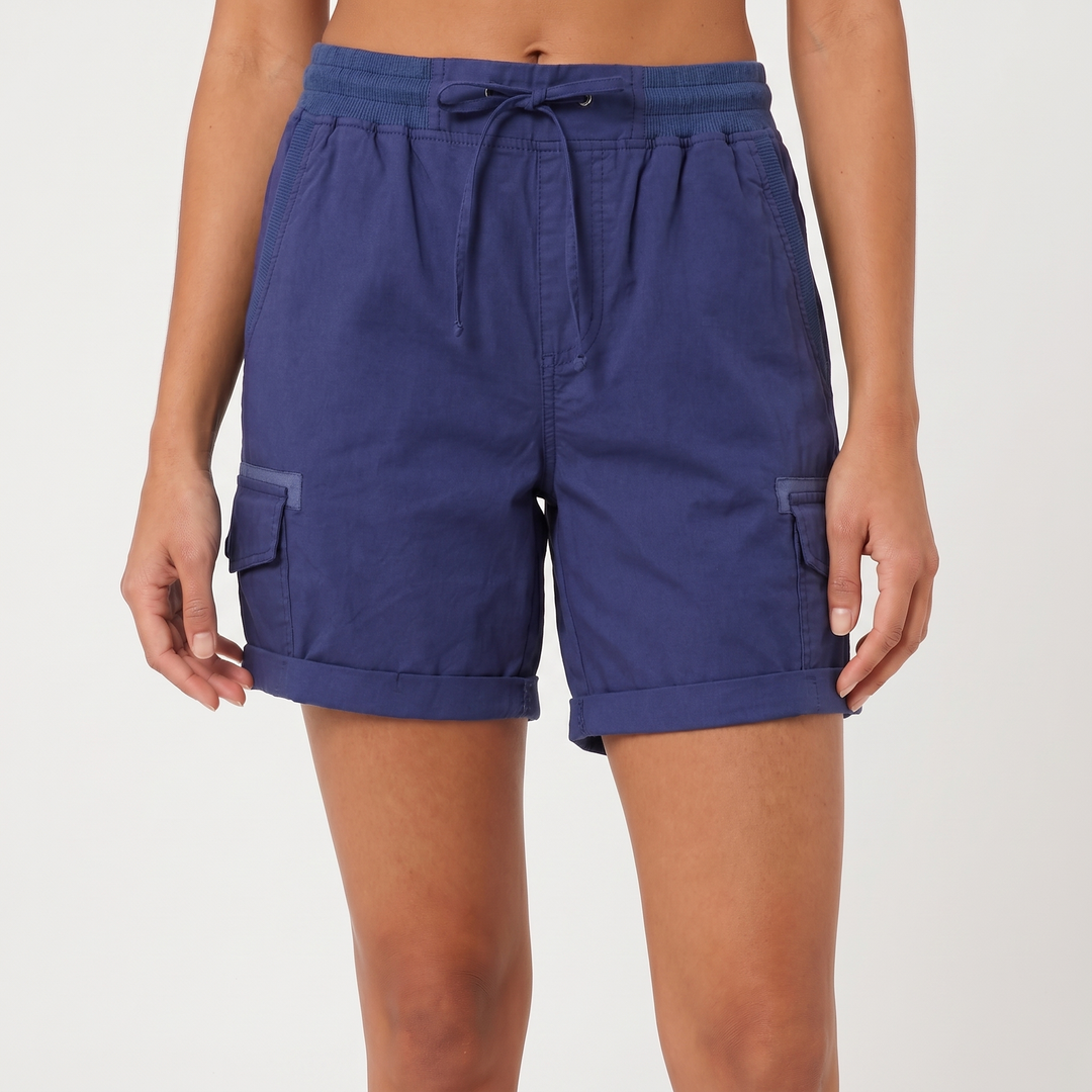 Cargo Shorts Women - Drawstring Elastic Waist Casual Summer Shorts