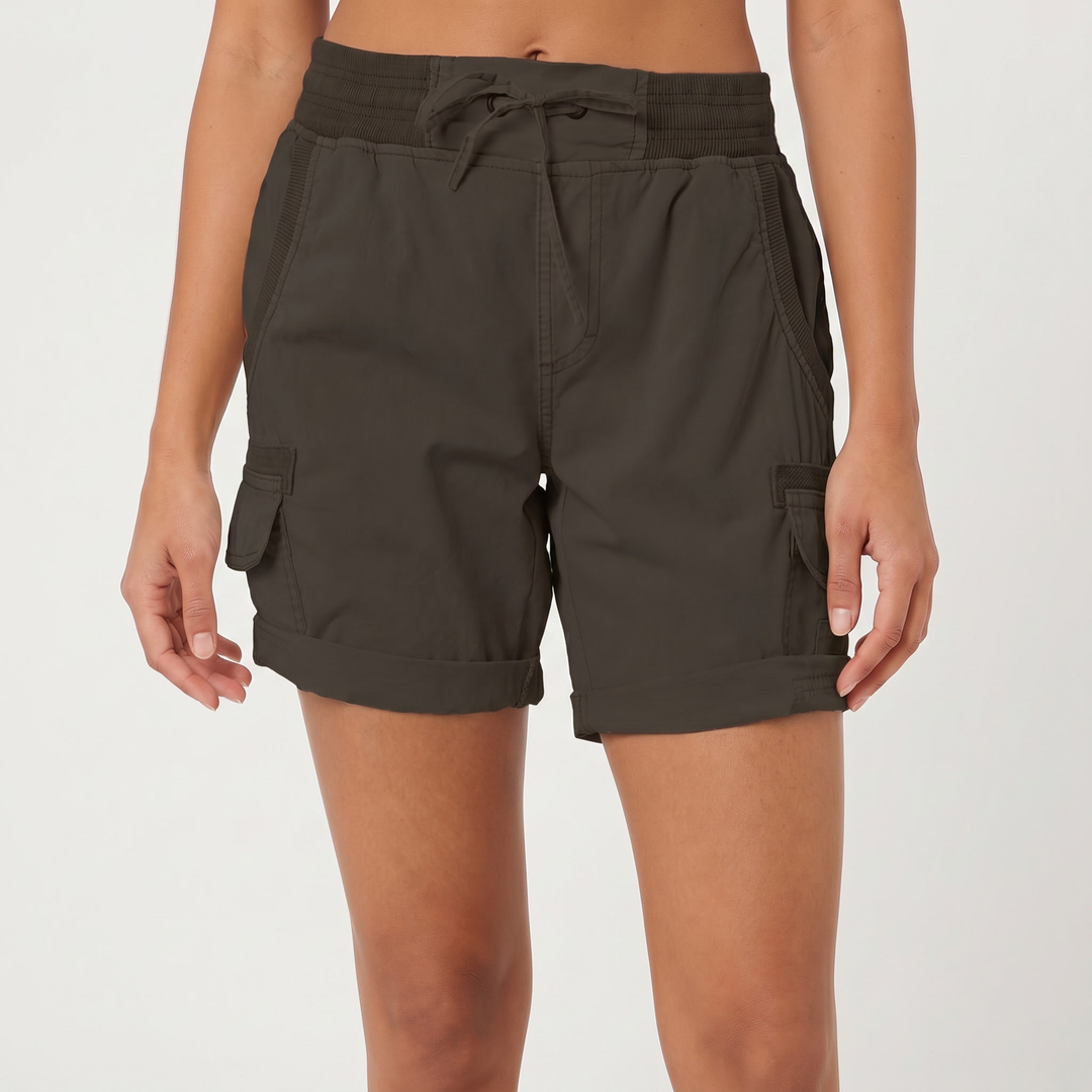 Cargo Shorts Women - Drawstring Elastic Waist Casual Summer Shorts