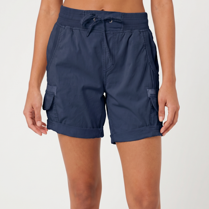 Cargo Shorts Women - Drawstring Elastic Waist Casual Summer Shorts