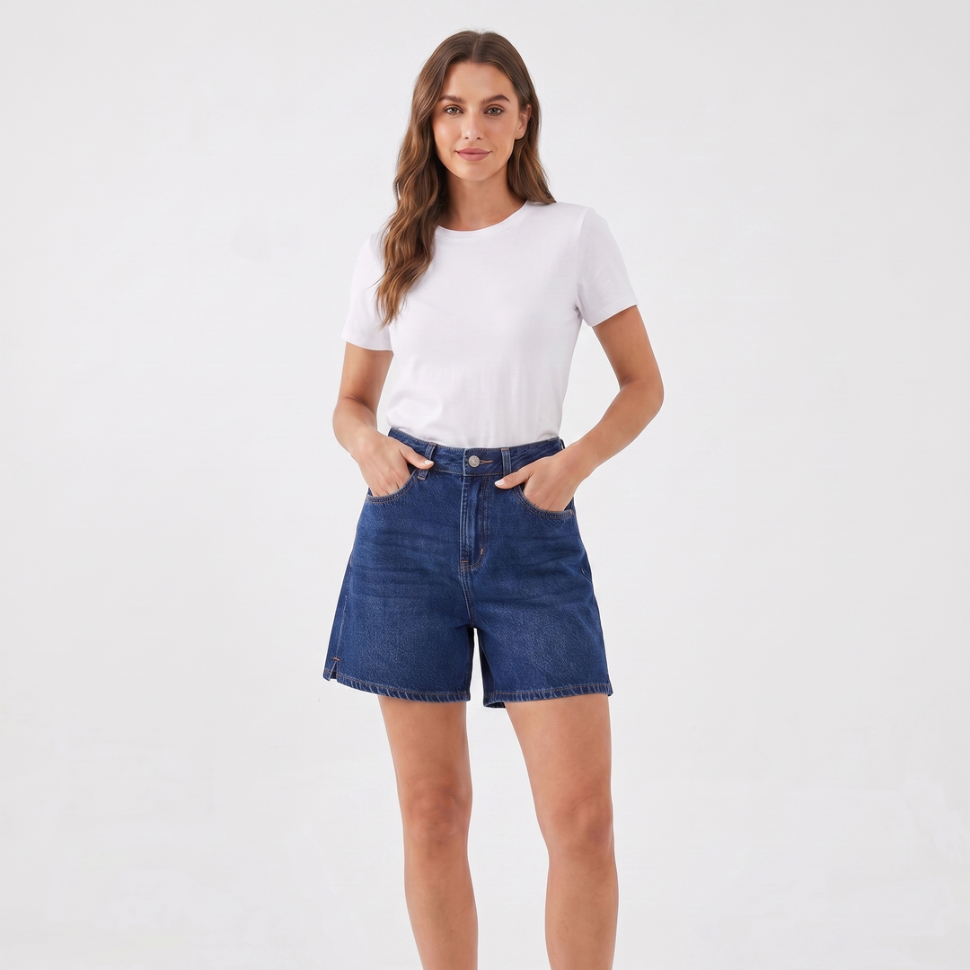 Denim Shorts Women - High Waisted Relaxed Fit Jean Shorts