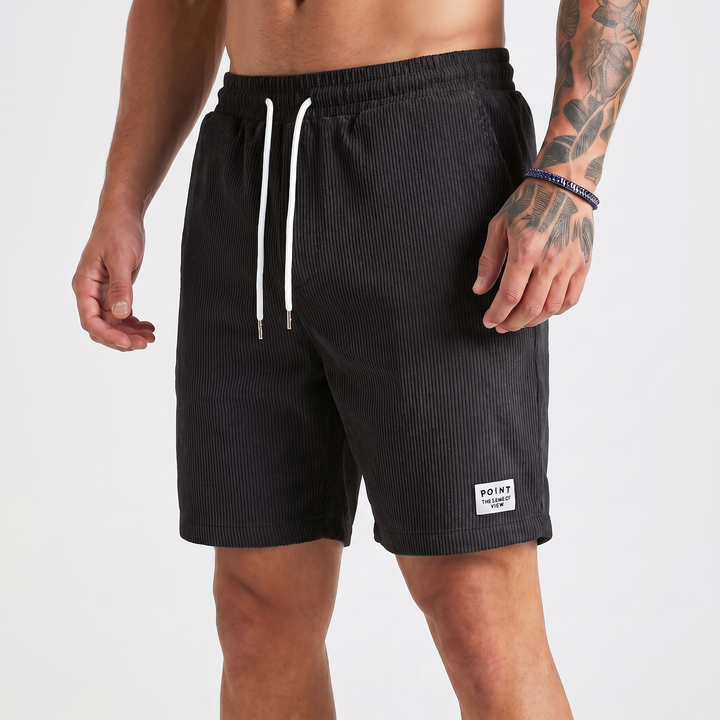 Corduroy Shorts Men - Drawstring Elastic Waist Casual Summer Shorts