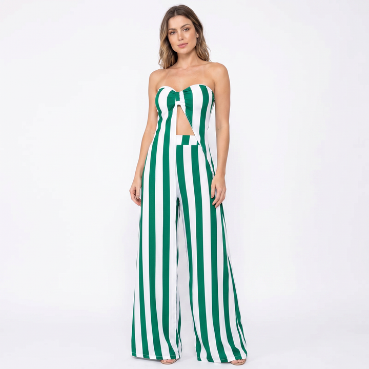 Matching Sets Women - Strapless Tube Top Wide Leg Pants