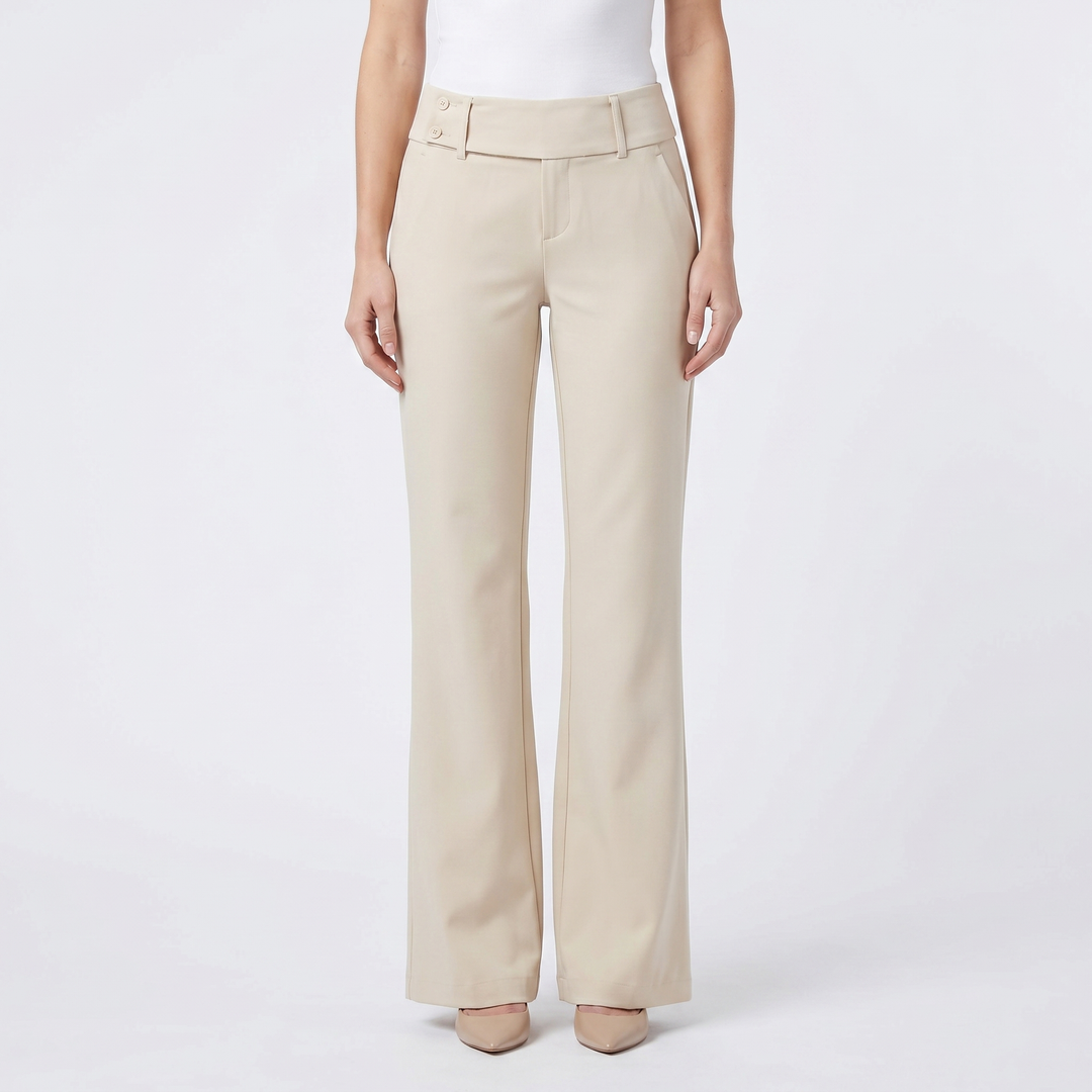 Flare Pants - Low Rise Tailored Stretch Trouser