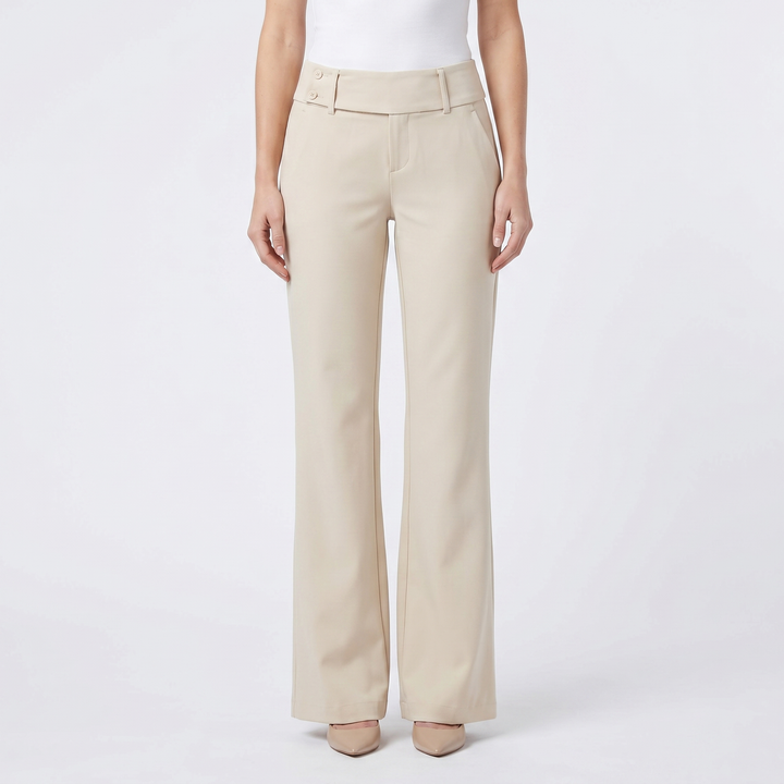 Flare Pants - Low Rise Tailored Stretch Trouser