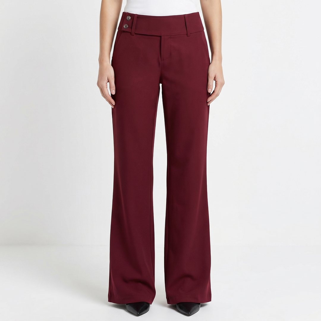 Flare Pants - Low Rise Tailored Stretch Trouser