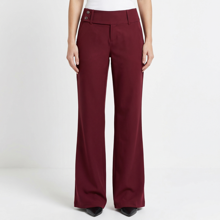 Flare Pants - Low Rise Tailored Stretch Trouser
