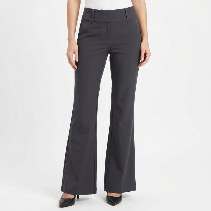 Flare Pants - Low Rise Tailored Stretch Trouser