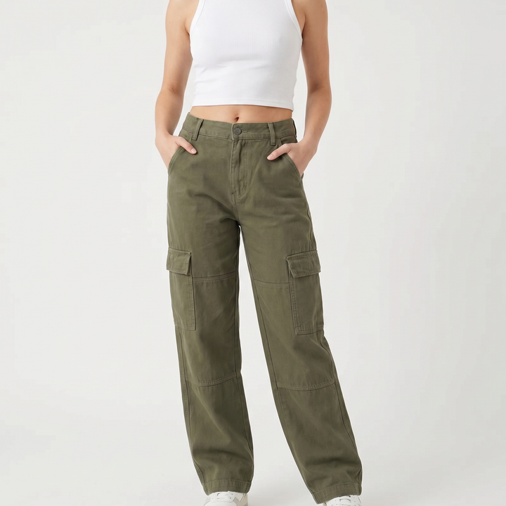 Cargo Pants - Low Rise Straight Leg Utility