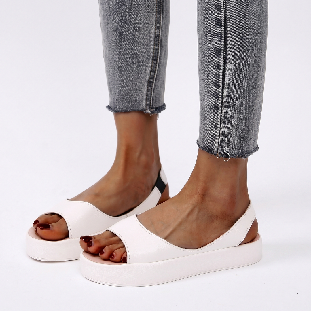 Platform Sandals - Slingback Open Toe Flatform