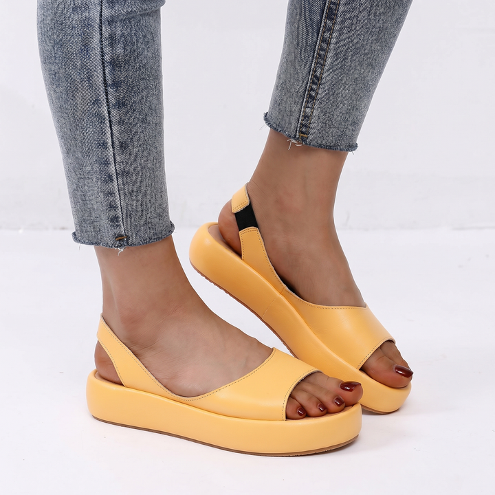 Platform Sandals - Slingback Open Toe Flatform