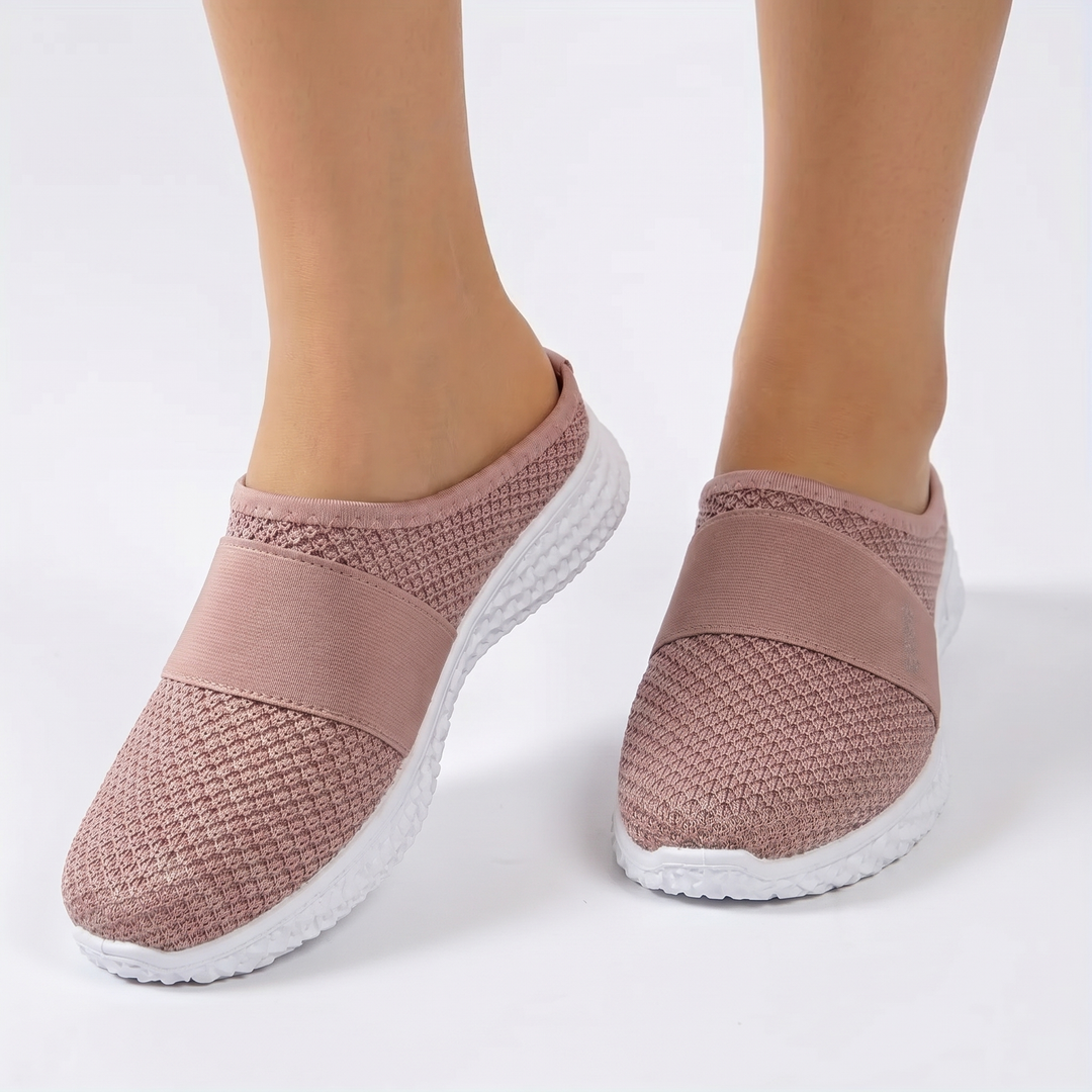 Slip On Sneakers Women - Knit Mesh Backless Mules