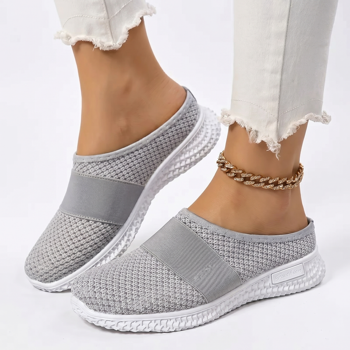 Slip On Sneakers Women - Knit Mesh Backless Mules