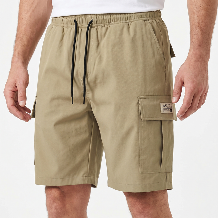 Cargo Shorts Men - Drawstring Flap Pocket Utility
