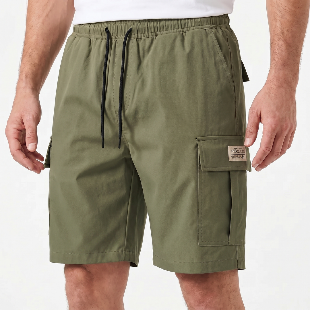 Cargo Shorts Men - Drawstring Flap Pocket Utility