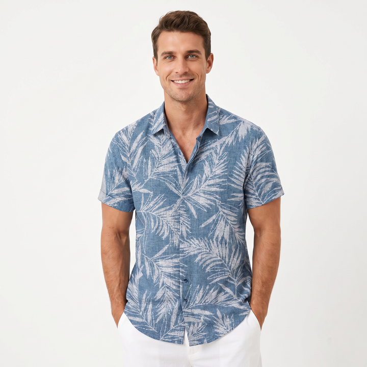 Hawaiian Shirt Men - Short Sleeve Camp Collar Tropical