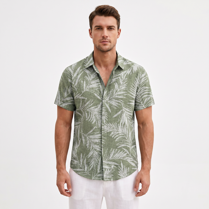 Hawaiian Shirt Men - Short Sleeve Camp Collar Tropical