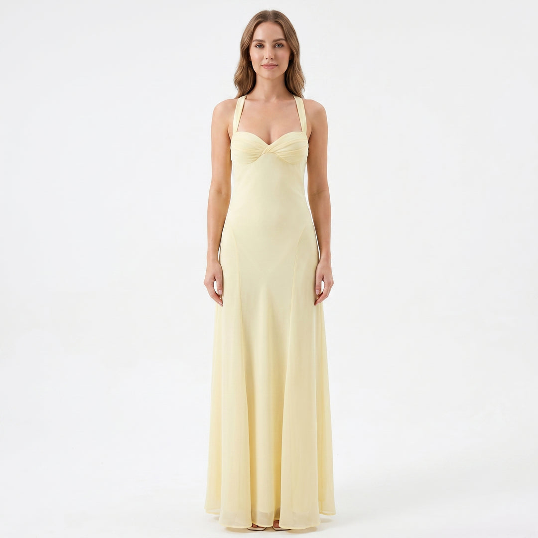 Women's Sweetheart Neck Maxi Dress Spaghetti Strap Formal Evening Gown