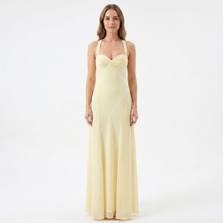 Women's Sweetheart Neck Maxi Dress Spaghetti Strap Formal Evening Gown