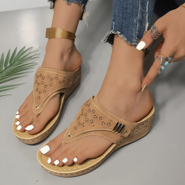 Women's Wedge Flip Flop Sandals Comfort Platform Thong Slip On Summer