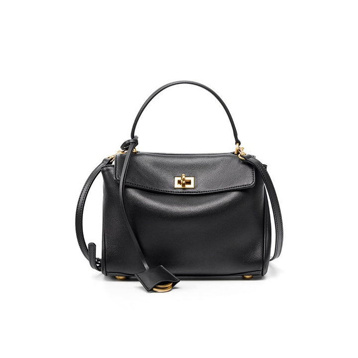 Women's Leather Shoulder Bag Large Capacity Crossbody Tote Gold Hardware