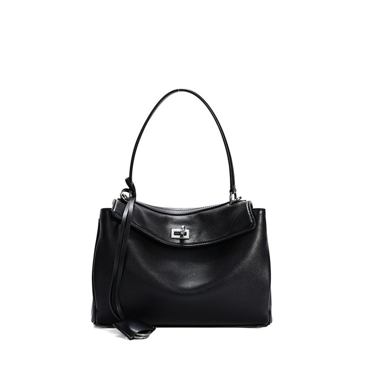Women's Leather Shoulder Bag Large Capacity Crossbody Tote Gold Hardware