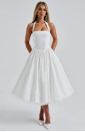 Lace-Up Bow Dress