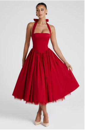 Lace-Up Bow Dress