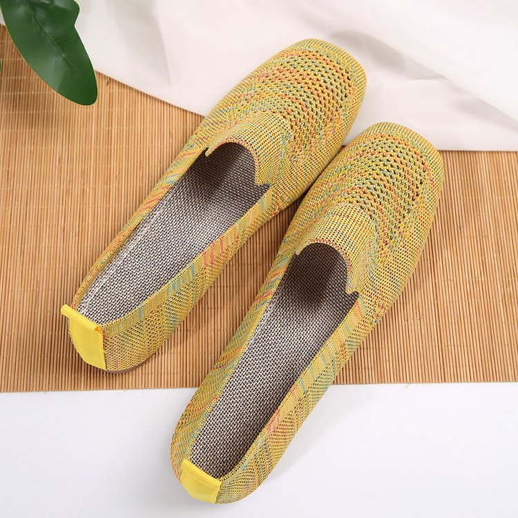 Knit Loafers Women - Slip On Mesh Flats Breathable Summer Shoes