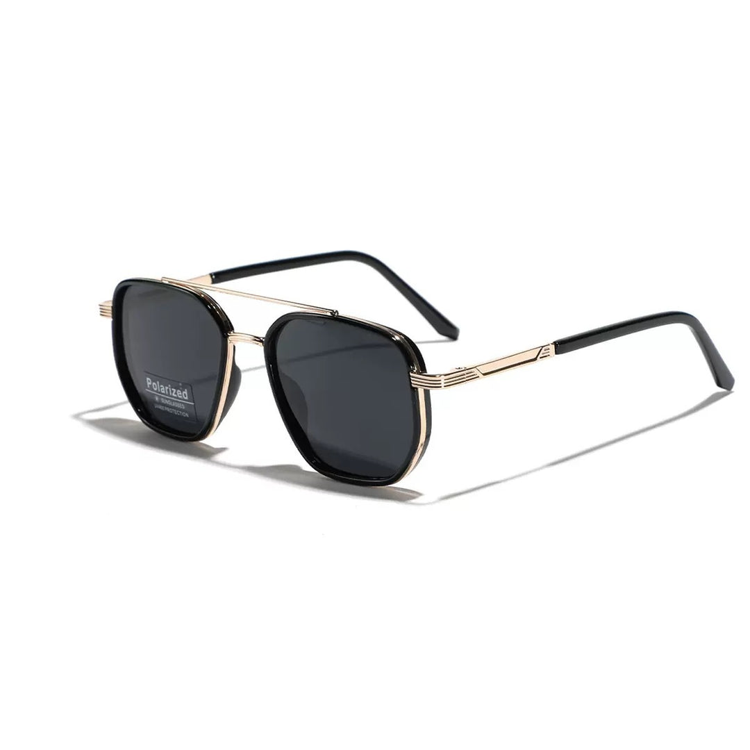 Polarized Aviator Sunglasses - Square Double Bridge