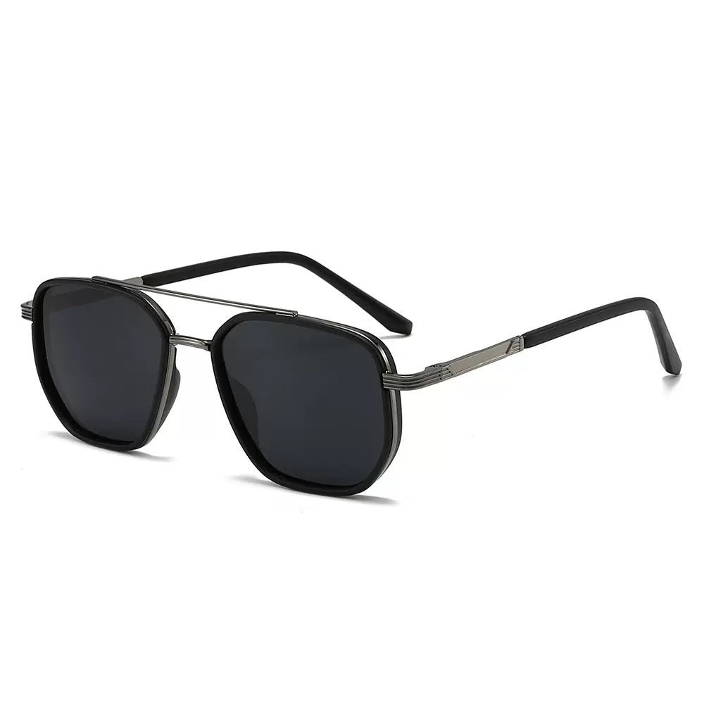 Polarized Aviator Sunglasses - Square Double Bridge