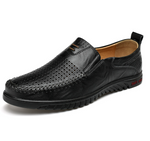 Black Hollow Leather Shoes